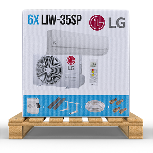 AKTION: (Klimaanlage Komplett Set) 6x LIW-35SP