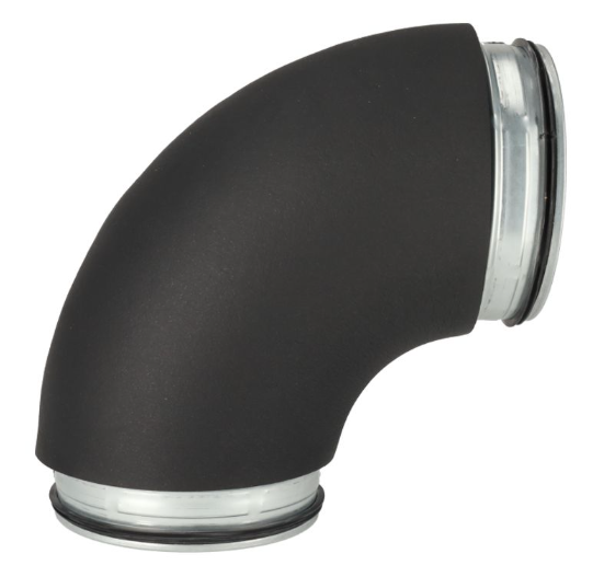 Gladde bocht 90 graden (SPIRO/SAFE), 160; dampdicht iso