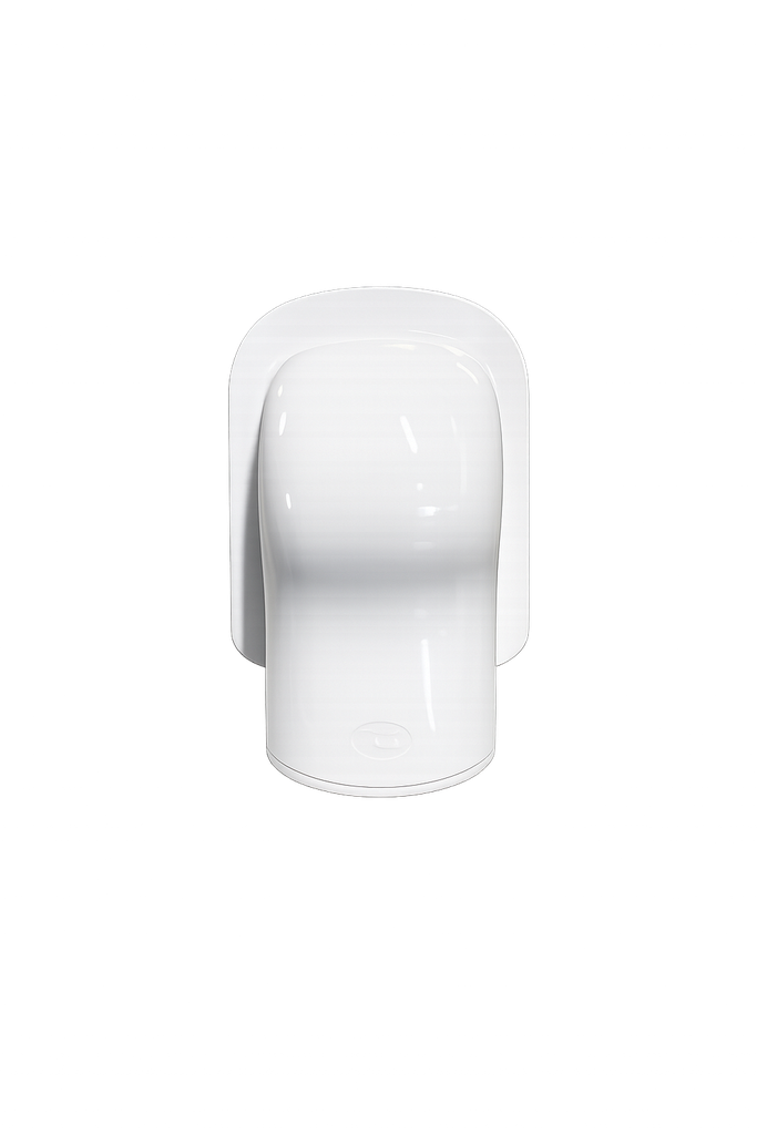 White 100 mm wall cap for air conditioning duct
