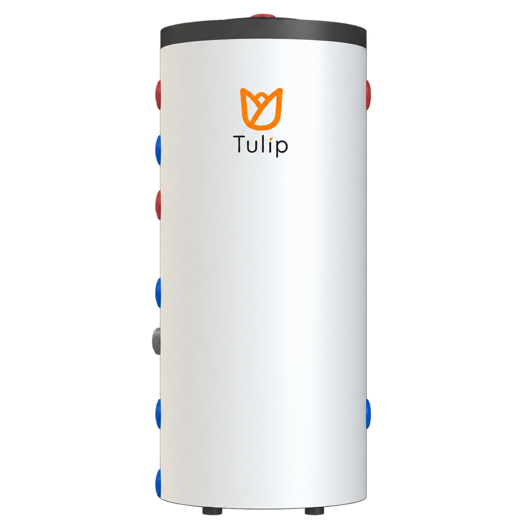 Tulip DHW1-20-2 Edelstahl Brauchwasserspeicher  200L - 2 Wärmetauscher + 1.5kW elektrischer Heizstab