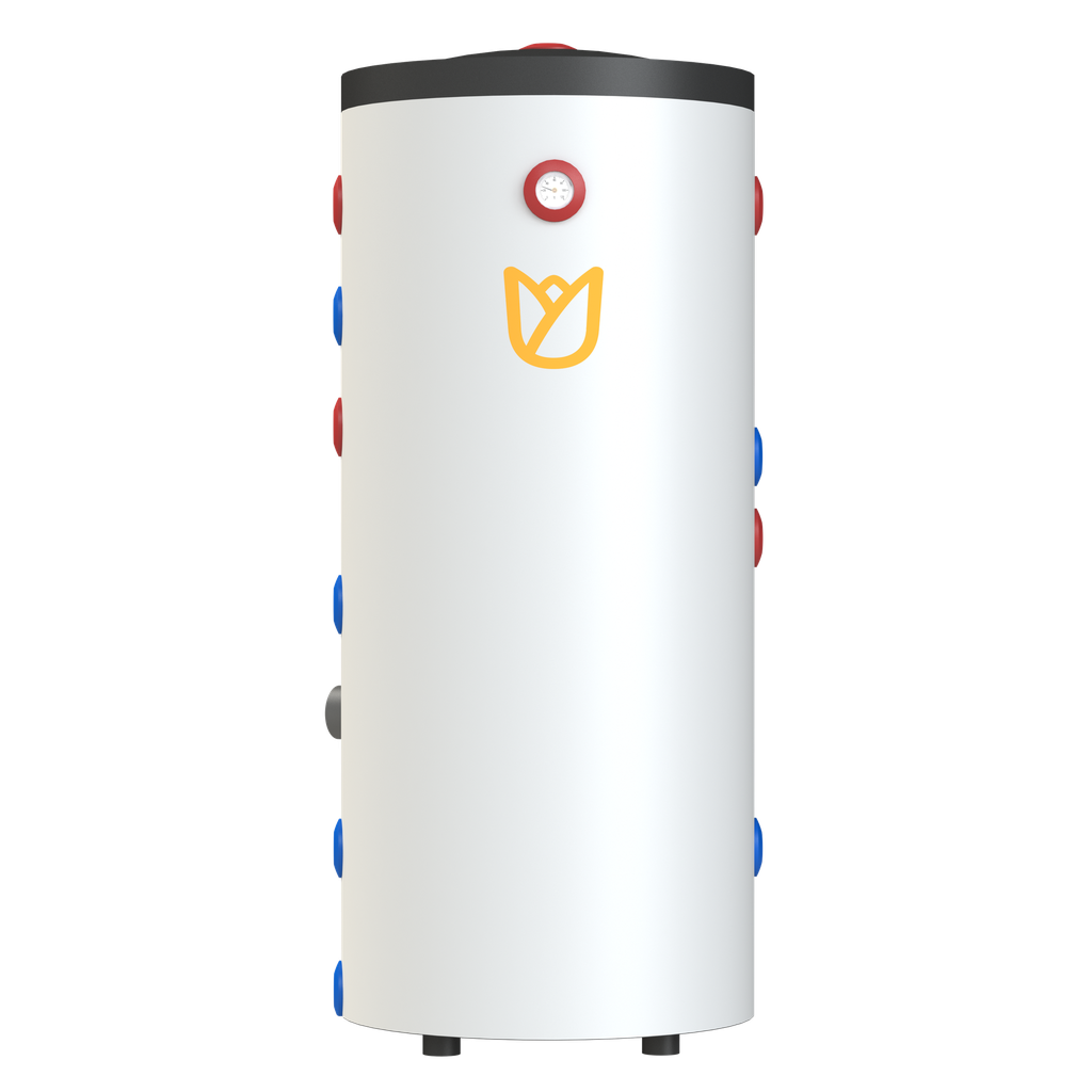 Tulip DHW1-20-2 RVS boiler 200L - 2 wisselaars + 1.5kW elektr. element