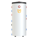 Tulip DHW1-20-2 RVS boiler 200L - 2 wisselaars + 1.5kW elektr. element