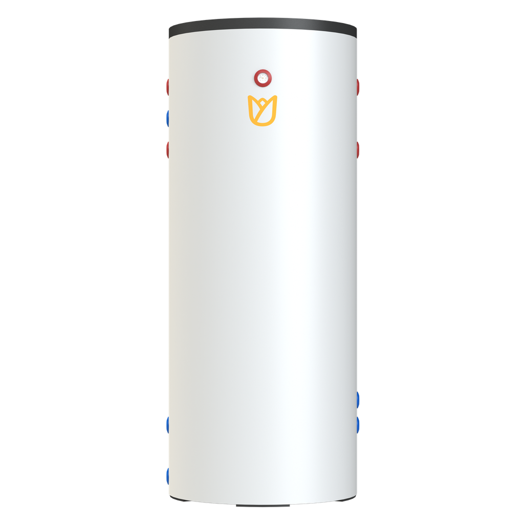 Tulip DHW1-100-1 RVS boiler 1000L- 1 wisselaar + 2x3kW elektr. element
