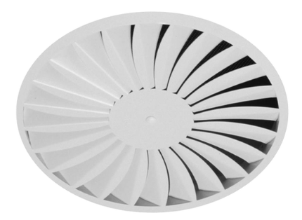 Wervelrooster Retour RRBCOA 450 RAL9010