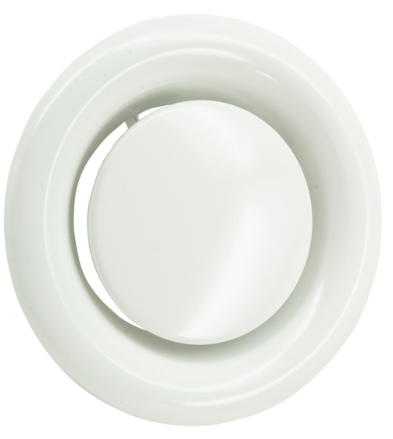 Drain valve RRSVMO 125 RAL9010, including mounting bushing