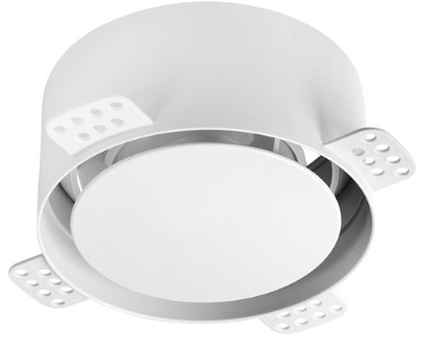 NoShow ventilatieventiel voor stucplafond 125mm wit, toe -en afvoer