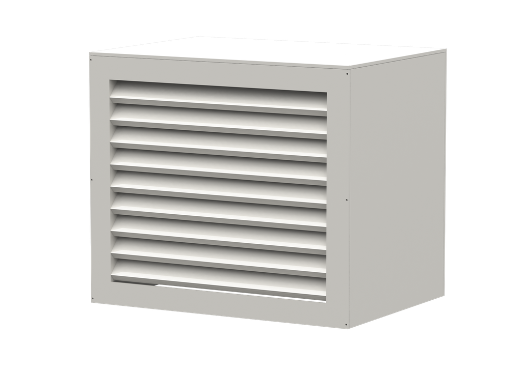 Geluidsisolerende omkasting L1370xH1180xD990, Wit
