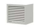 Geluidsisolerende omkasting L1370xH1180xD990, Wit