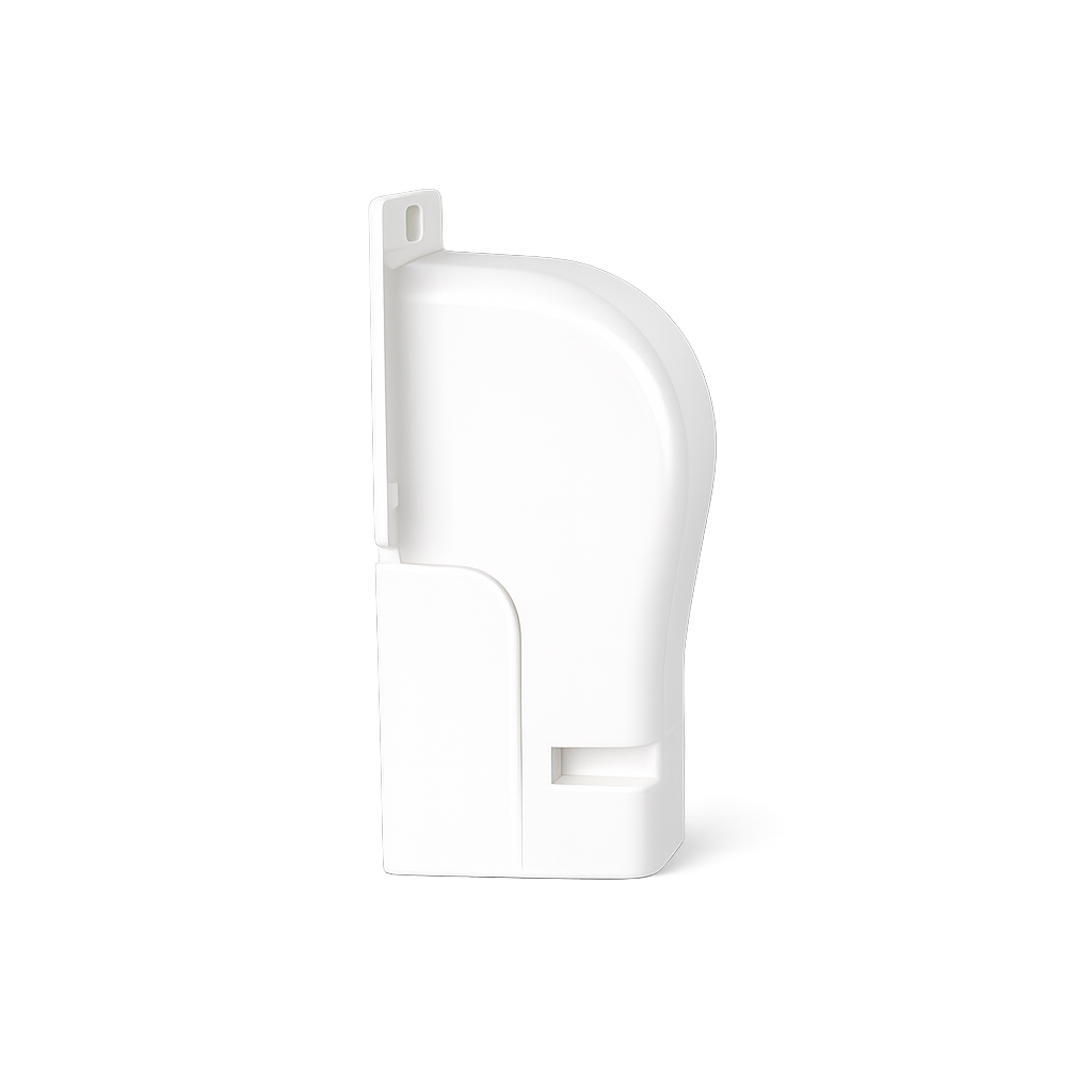 Air conditioning duct, white (RAL 9010), 105 mm wall cap