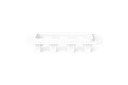White RAL 9010 105 mm flat wall vent for air conditioning ducts