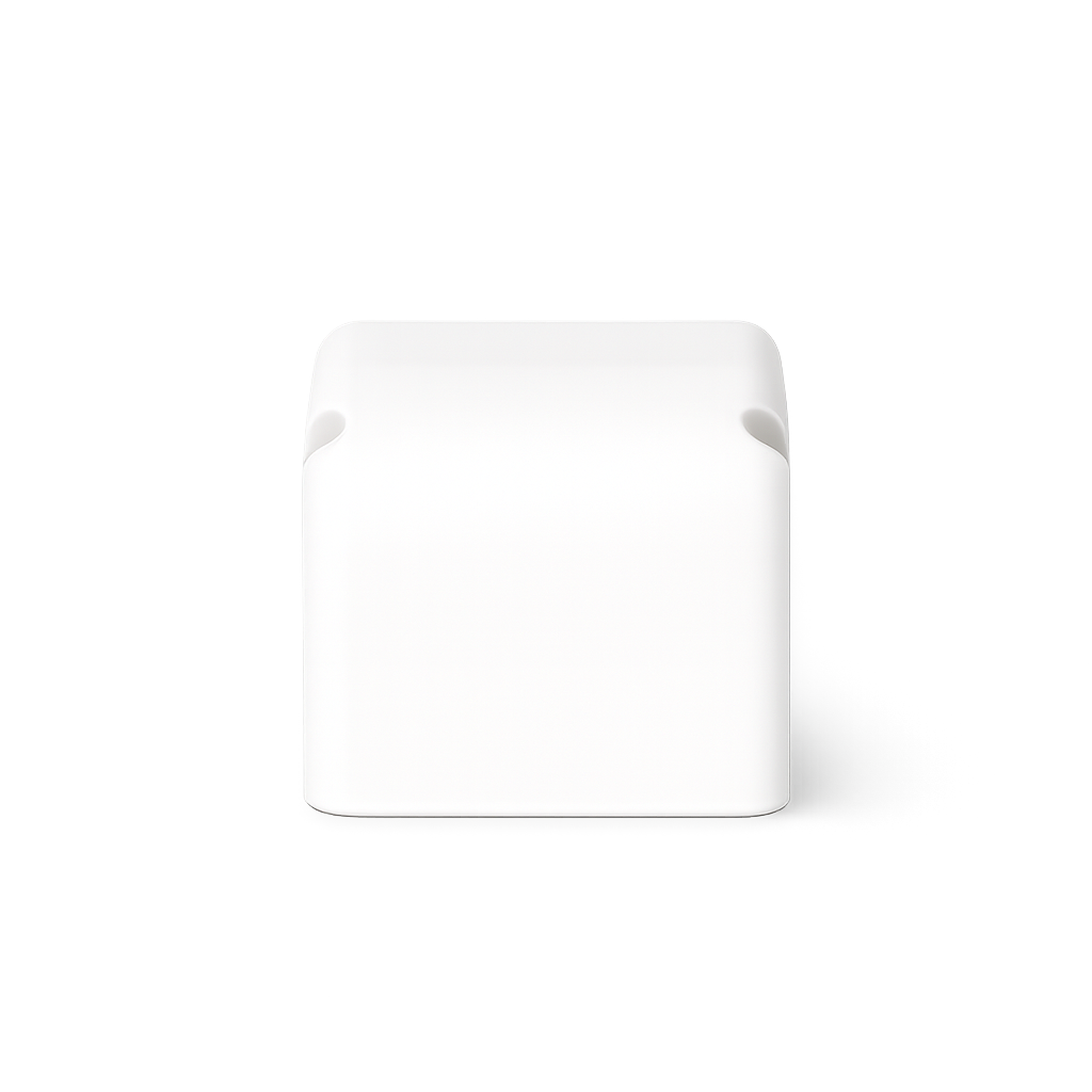 Air conditioning duct, white (RAL 9010), 105 mm, 90-degree outside bend