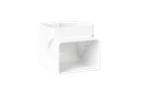 Air conditioning duct, white (RAL 9010), 70 mm, 90-degree inside bend