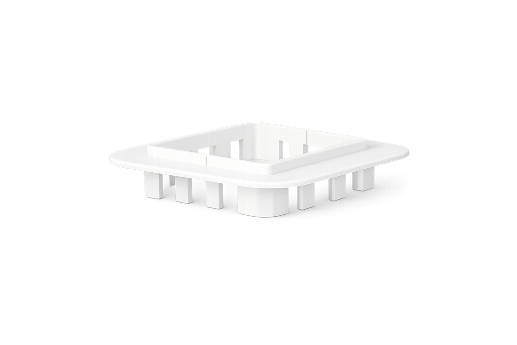 Airco duct wit RAL9010 70mm muurrossette 