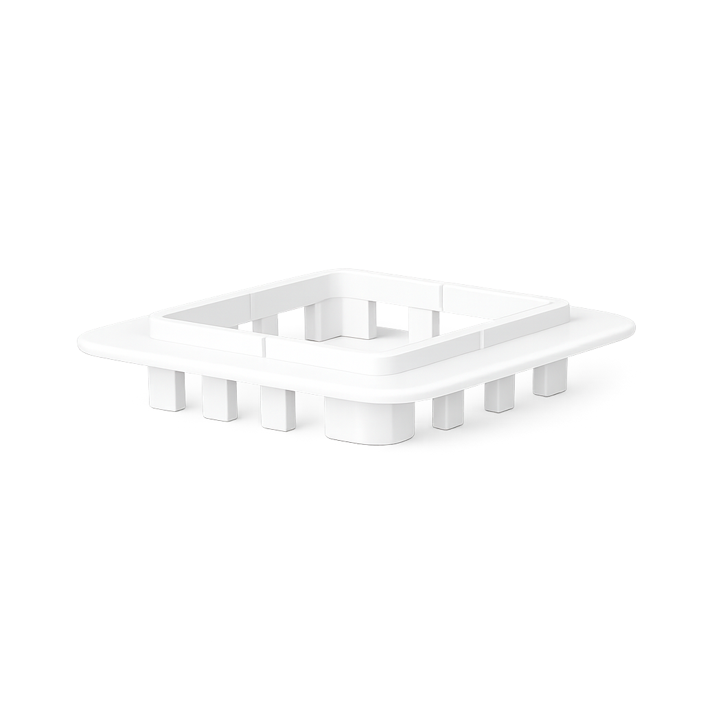 Airco duct wit RAL9010 105 mm muurrossette 