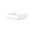 White RAL 9010 105 mm wall rosette for air conditioning duct