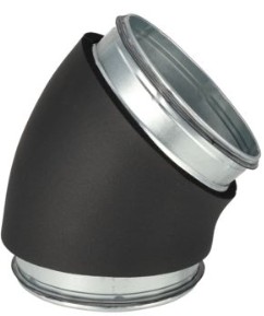Gladde bocht 45 graden (SPIRO/SAFE), 125; dampdicht iso