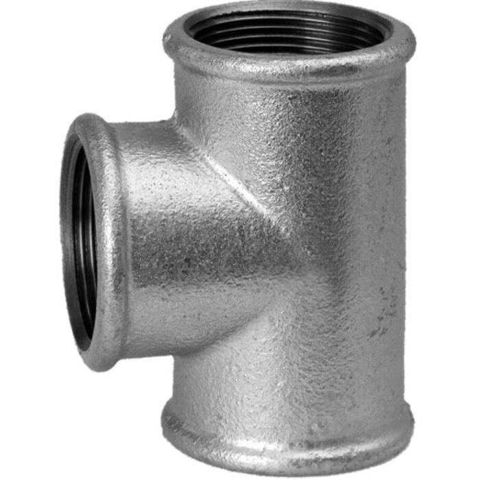 Galvanised T-piece, 100, 80