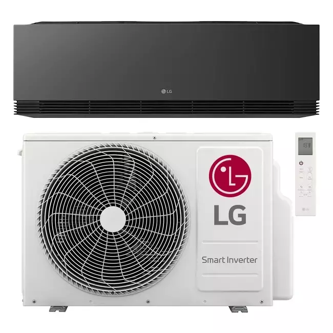 LG Artcool AI AIR Mat zwart 2,5kW Wandmodel set R32 incl. WiFi