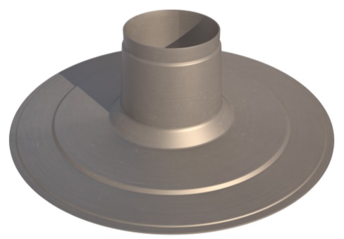 Aluminium-Klebeplatte für M/F 166 H=17 cm