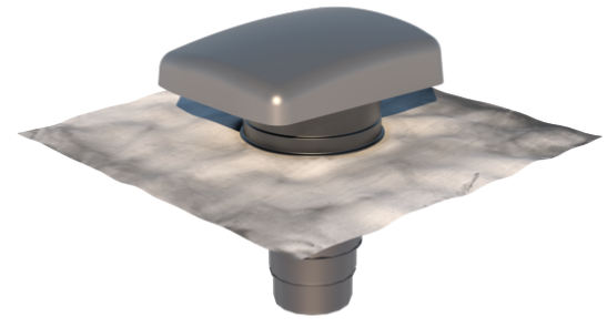 Ontluchtingspan universeel RVT 200 grijs (lood, naturel)