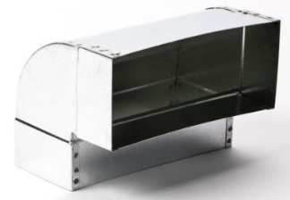 Rechthoekige bocht 90 gr. 170x70 staand