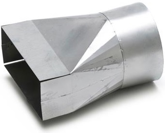 Adapter 170x70 to round 125 (symmetrical)