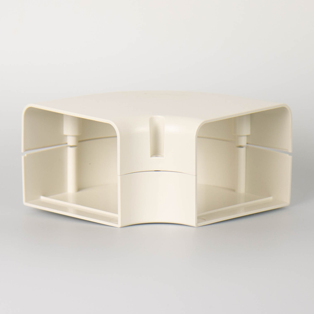 Airco duct RAL9002 105 mm flache Kurve 90
