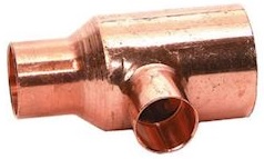 Soldeer T-stuk 3/8-1/4-3/8