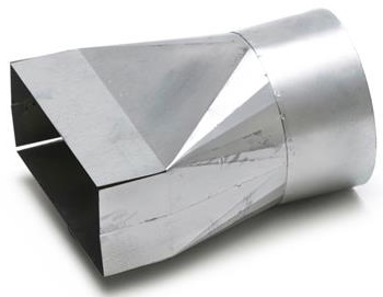 Reducer 220x80 to round 150 (symmetrical)