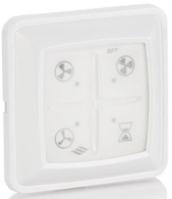 RFT-zender W (wit) RAL 9010, Laag/midden/hoog en timerfunctie