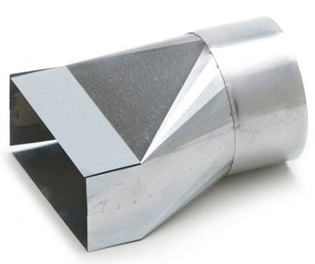 Reducer 220x80 to round 150 (wide side flat)