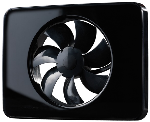 Badkamerventilator Intellivent, zwart (21dB)