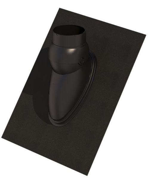 Universal Ubiflex roof duct tile 131, 15°-55°, incl. scale
