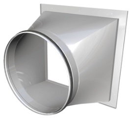 PR 590x590 > rond 450 mm, gegalvaniseerd verloopstuk