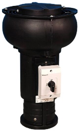 Pijpdakventilator CVD ECO-S; met werkschakelaar, geïnt. RV