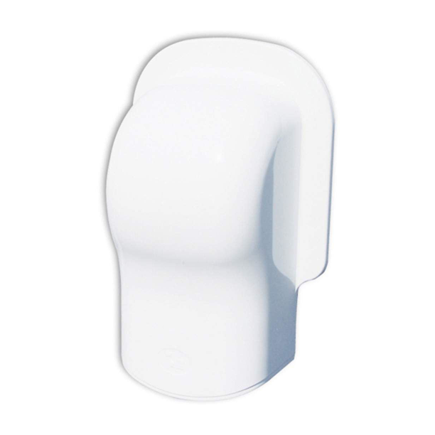 Aircoduct wit 75 mm muurkapje