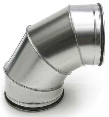 Segmentbocht, SPIRO/SAFE, 400, 90 graden