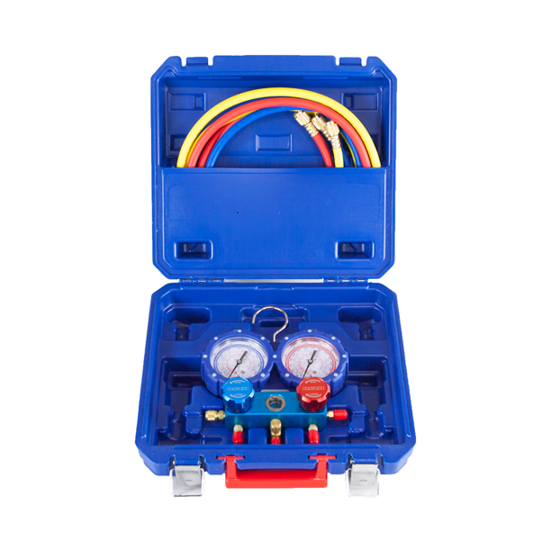 Manifold set, R32/R410A/R407C in koffer incl. 1,5m slangenset