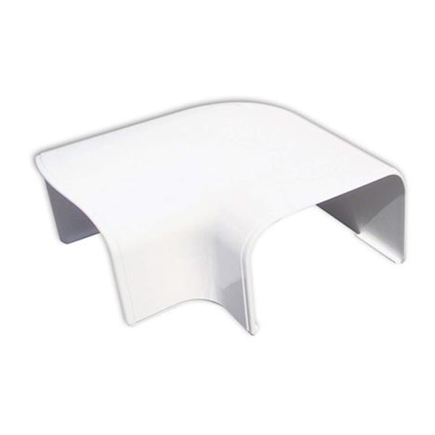 Air conditioning duct, white, 75 mm, flat bend, 90