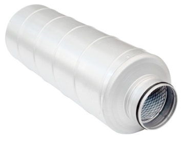 MUTE 125x600, ronde kanaal geluiddemper