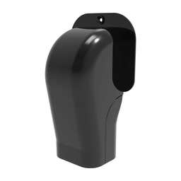 [89923096] Airco duct zwart 75 mm muurkapje