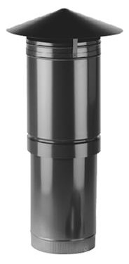 [82155782] Galvanized Ventilation Roof Outlet 250mm, Above-roof black