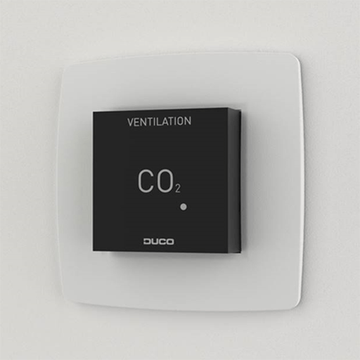 [82050725] Duco CO2 ruimtesensor zonder bediening RF/wired, zwart