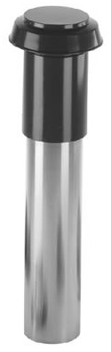 [82155761] Alu. Ventilatie Dakdoorvoer 125mm, Bovendaks zwart