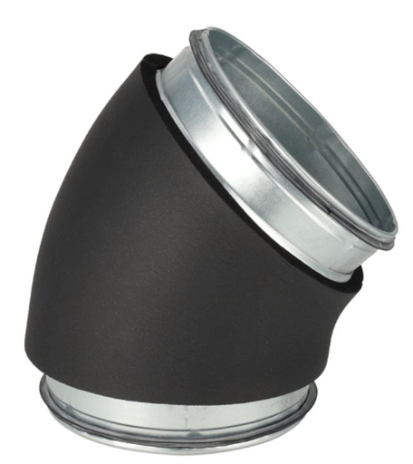 [86502315] Gladde bocht 45 graden (SPIRO/SAFE), 315; dampdicht iso