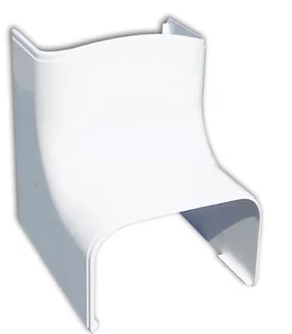[89923216] Air conditioning duct, white RAL9010, 100 mm, inner bend, 90 degrees