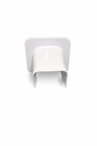 [89923212] White 100 mm flat wall rosette (end cap) for air conditioning ducts