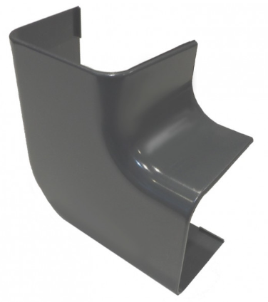 [89923193] Airco duct antraciet Ral 7016 90mm platte bocht 90 graden