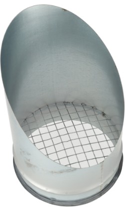 [86450401] Gegalvaniseerde flensbus onder 45 graden, SPIRO/SAFE, 400 incl. gaas