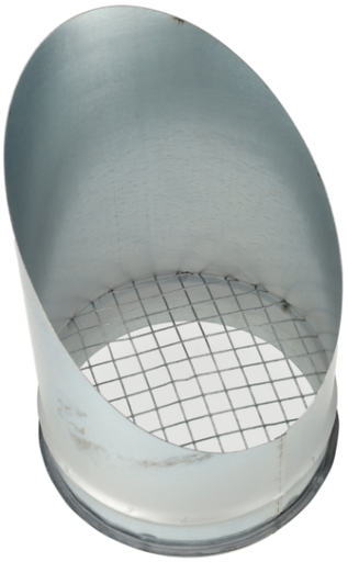[86450631] Gegalvaniseerde flensbus onder 45 graden, SPIRO/SAFE, 630 incl. gaas